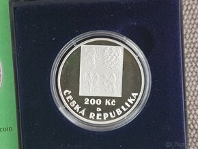 Stříbrná mince 2001 200 Kč Český fotbalový svaz PROOF - 5