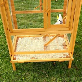 Výroba robustní dřevěná ptačí voliéra, klec pro papoušky. - 5