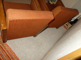 Starožitná křesla Art deco 20.léta původní potah - 5