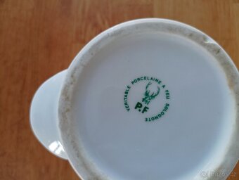 VINTAGE PORCELÁNOVÁ DÓZA NA OKURKY SOLOGNOTE FRANCIE - 5