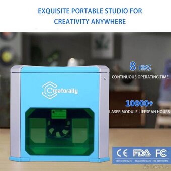 Creatorally K6 Laserová Gravírka s 3000 mW s Bluetooth - 5