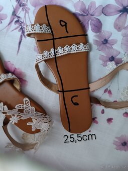 Sandále/ svatební boty vel. 39/40 - 5