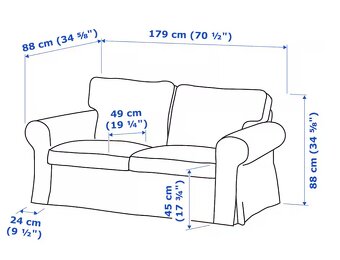 ✅ Sedačka | pohovka | gauč | IKEA EKTORP | 2-místná - 5