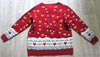 Vánoční svetr s tučňákem - nový, bliká, hraje vel. M - 5