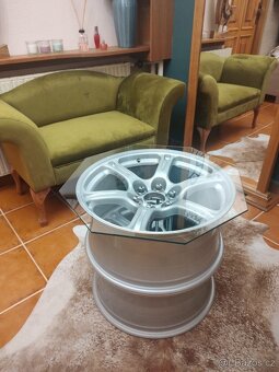 Konferenční stolek alu kolo - 5