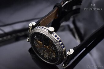 Stříbrné Skeletové Hodinky OMEGA "ČESKÝ LEV" 1922 - 5