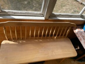 Dřevěná lavice 60-70 léta- selský styl - 5