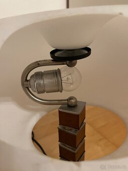 Funkcionalismus art deco chrom starožitná lampa lampička - 5