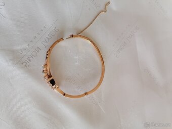 Starožitný zlatý náramek s diamanty 0,90 ct - 5