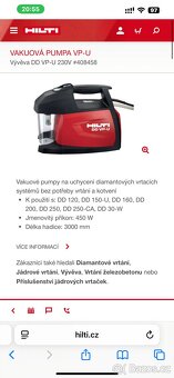 HILTI VP-U vakuová pumpa k jádrovému vrtání - 5