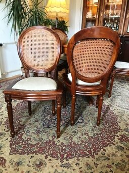 Jídelní set rozkládací 90/120cm + 6 židlí výplet –JS7.10 - 5