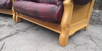 Kožená sedací souprava 3+2 TOP STAV - 5