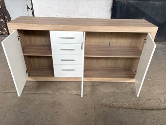 Komoda Sonoma bílý lesk - 5