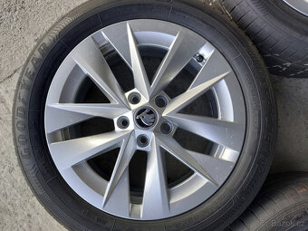 Originál alu kola 17" na Škoda Octavia IV. letní zánovní - 5