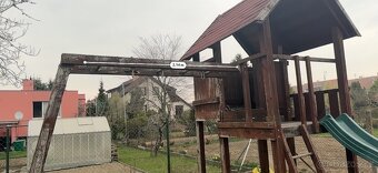 Zahradní domeček, domeček pro děti, skluzavka - 5
