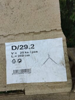 Fasádní lišty, začišťovací 6 mm s tkaninou 2,4 m - 20 kusů - 5