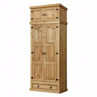 Dřevěná skříň 2dveřová CORONA vosk 162820 - 5