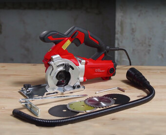 El. okružní pila 710W + 4 pilové kotouče, v kufříku, nová - 5