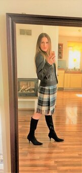 Vlněná sukně/zavinka s třásněmi, vel M/L, Department Girl - 5