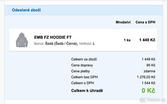 Prodám nenošenou pánskou mikinu Converse, velikost L. - 5