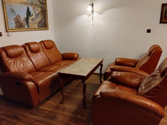 Kvalitní kožená sedací souprava - 5