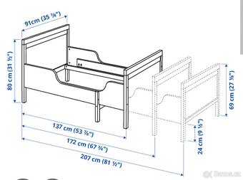 prodlouzitelna postel Ikea sundvik - 5