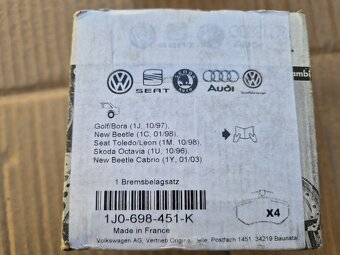 brzdové destičky Škoda Octavia 1J0698451K - 5
