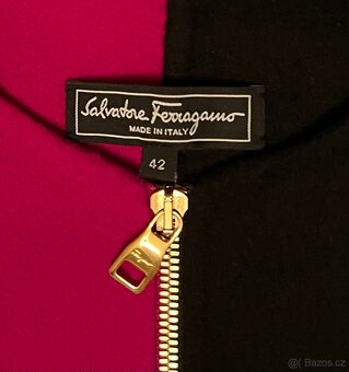 SALVATORE FERRAGAMO – luxusní vintage šaty, originál s visač - 5