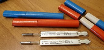 MINUTOVÝ RTUŤOVÝ TEPLOMĚR LÉKAŘSKÉ RETRO ART DECO - 5