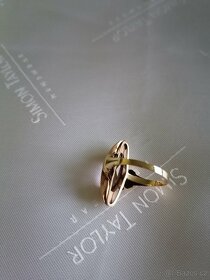 Zlatý starožitný prsten s pravým ametystem - 5