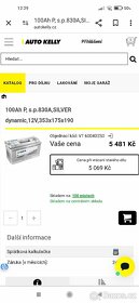 Varta 100ah 830a nová - 5