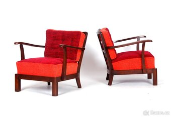 Párová křesla THONET popřečalounění, 1950 - 5