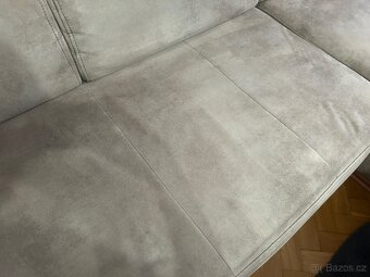 Rozkládací sedačka šedá s úložným prostorem - 5