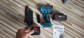 Aku Rázový utahovák+2aku(Ne Makita 18V)+nabíječka, nové. - 5
