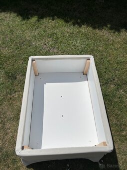 Podnožka s úložným prostorem - IKEA, světlé béžová - 5
