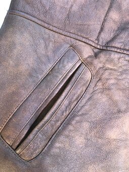 Army Letecká kožená bunda s kožíškem - 5