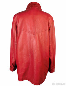 Kožený měkký dámský červený kabátek KARA vel. 42 - 5