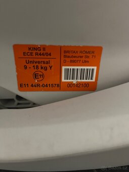 Autosedačka Britax Romer King II Universal 9-18 kg - 5