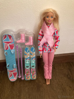 stan + camping výbava pro panenku barbie, lyže - 5