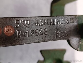 Starožitná figurální litinová váha Sperling DRACI rok 1936 - 5