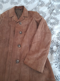 Hnědý semišový kabát, vel. 42 - 5