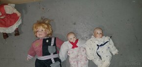Staré panenky s porcelánovou hlavou  5ks - 5