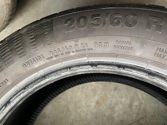 prodám letní pneumatiky 205/60/16 Continental celá sada - 5