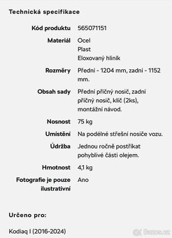 Příčníky Škoda Kodiaq 1 - 5