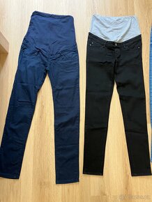 Set těhotenské oblečení jeans kalhoty trička svetr 36S - 5
