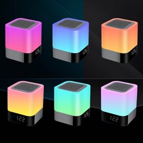 Noční světlo Bluetooth reproduktor, LED stmívatelná noční do - 5