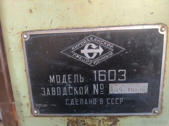 Soustruh 1603, Rusky soustruh - 5