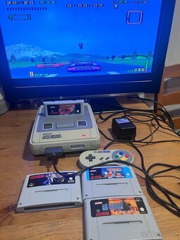 SNES konzole + hry LUFIA + Top Gear + Mickey + Air Cavalry - 5