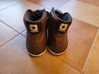 Pánské kožené boty Converse – hnědá barva - 5