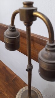 Starozitna mramorová lampa / nastavitelná výška - 5